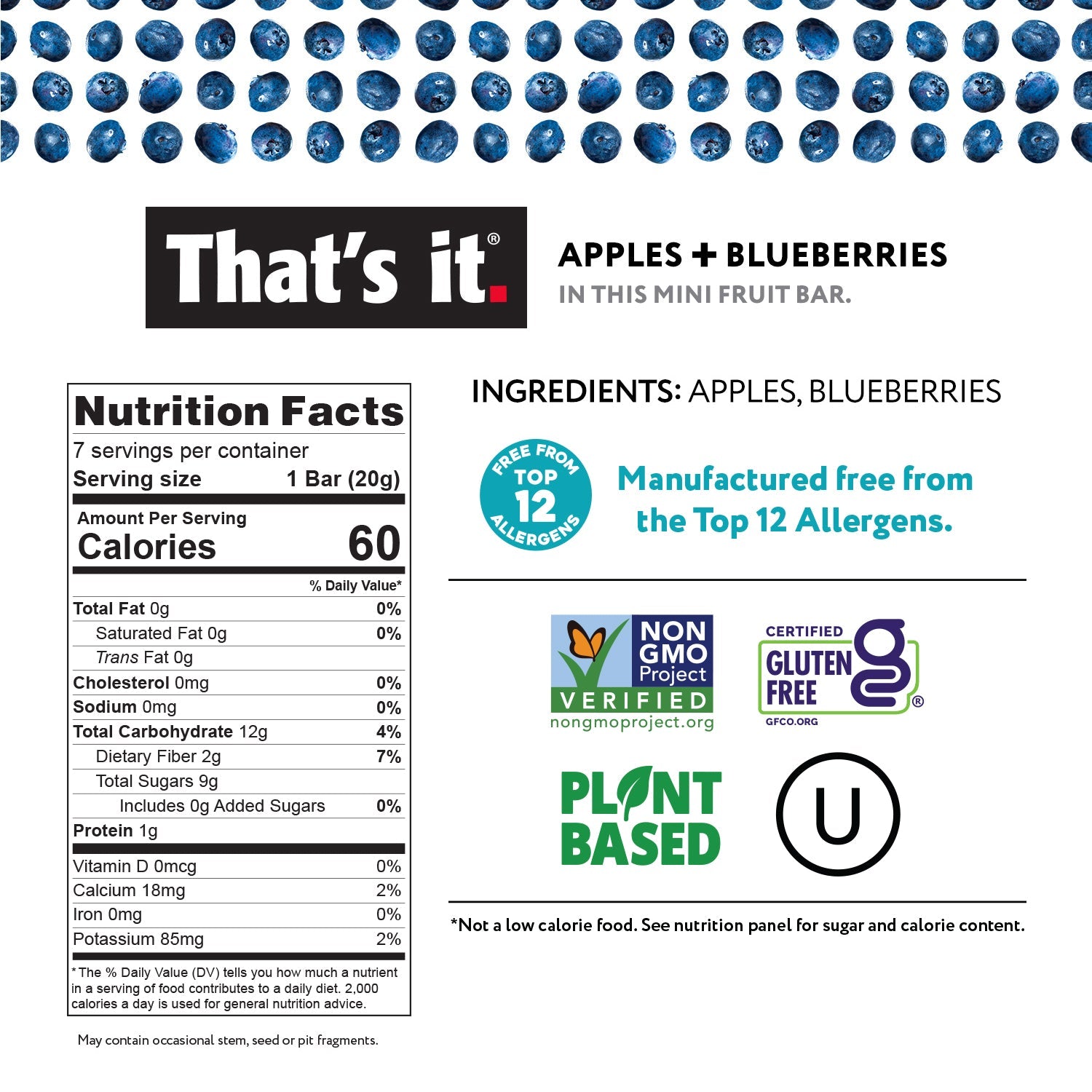 Minis Variety Pack - Blueberry, Cherry, Fig, Mango & Strawberry (35 Bars)