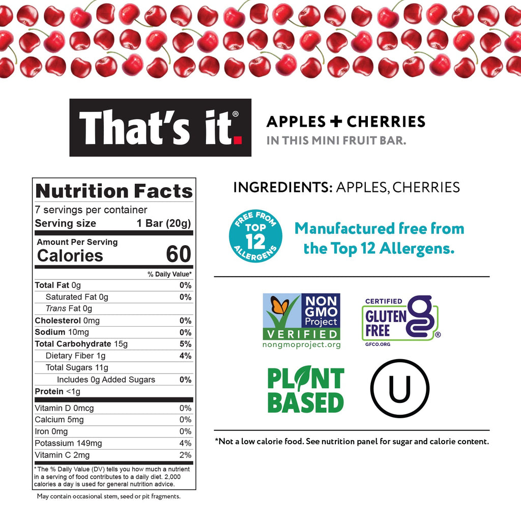 Minis Variety Pack - Blueberry, Cherry, Fig, Mango & Strawberry (35 Bars)