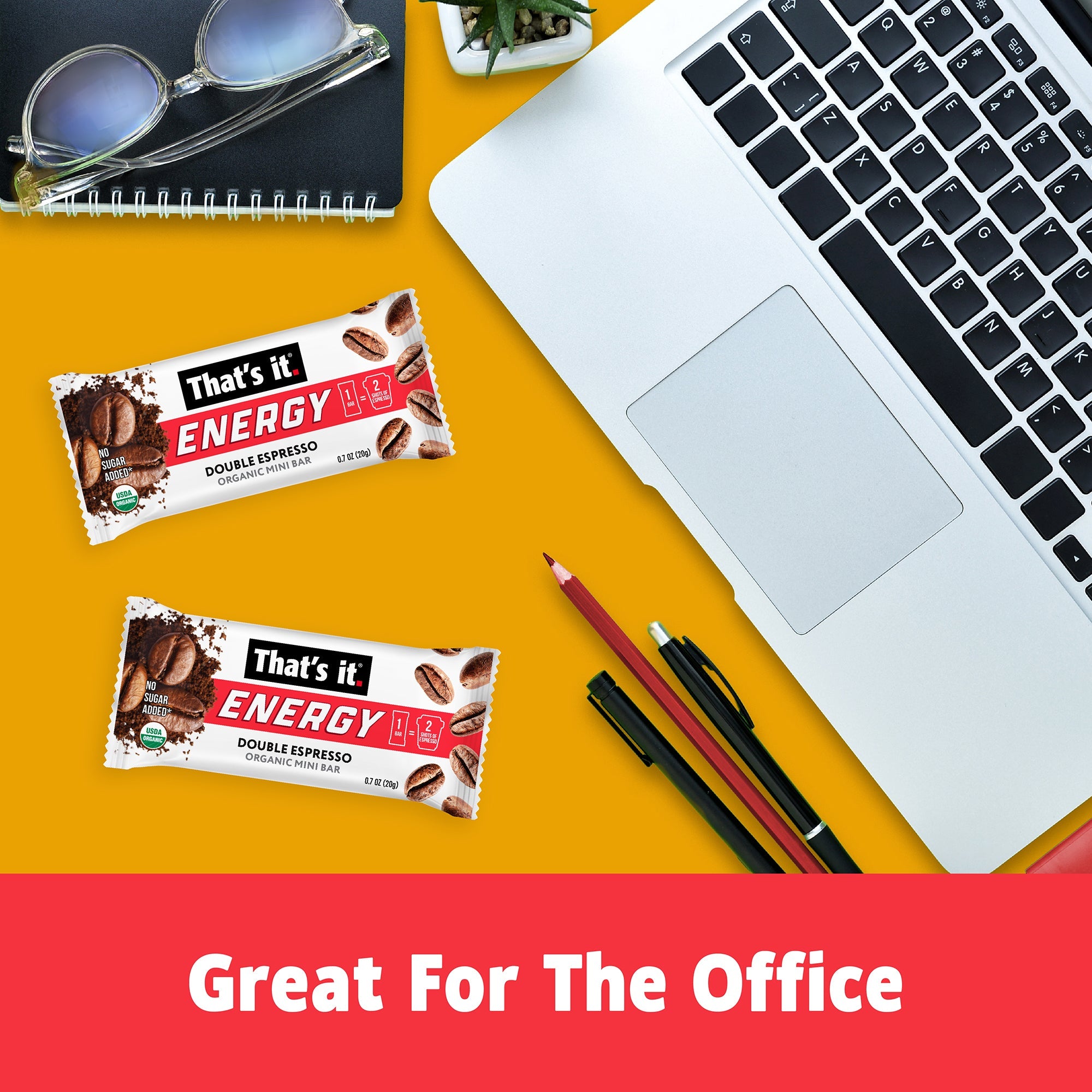 Double Espresso Organic Energy Mini Bars