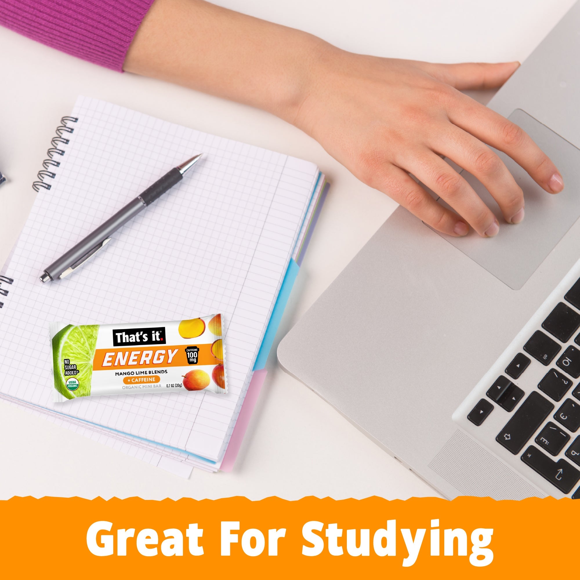 Mango Lime Blends Organic Energy Mini Bars 100mg