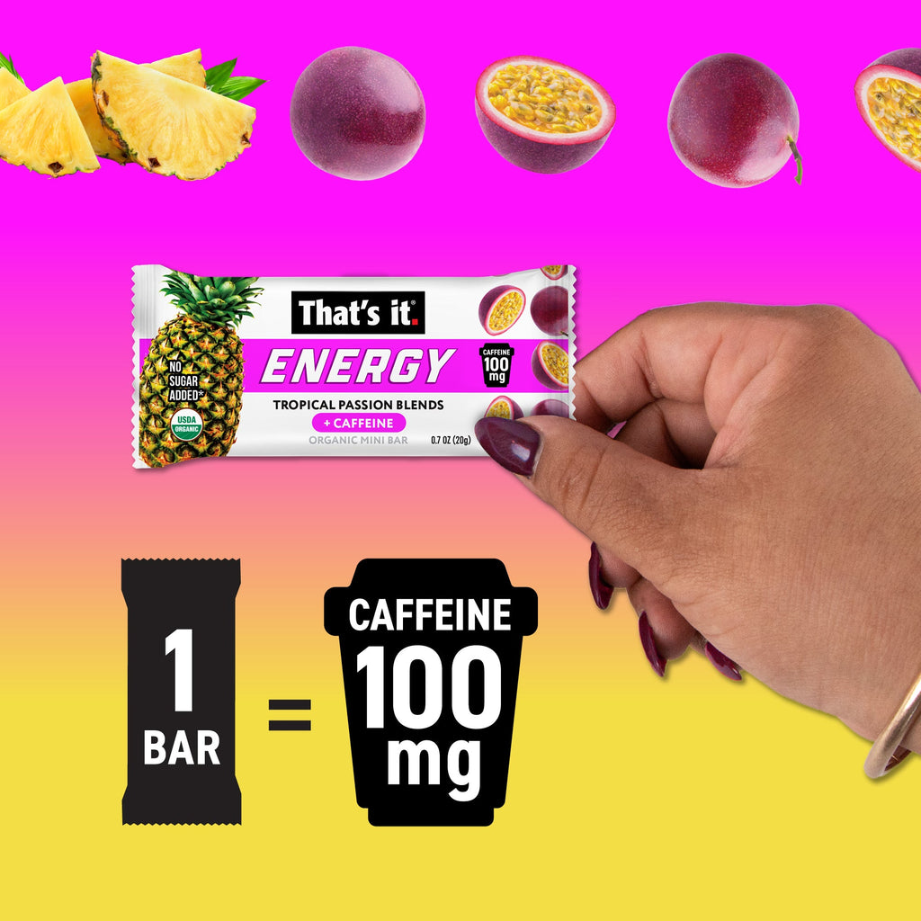 Tropical Passion Blends Organic Energy Mini Bars 100mg