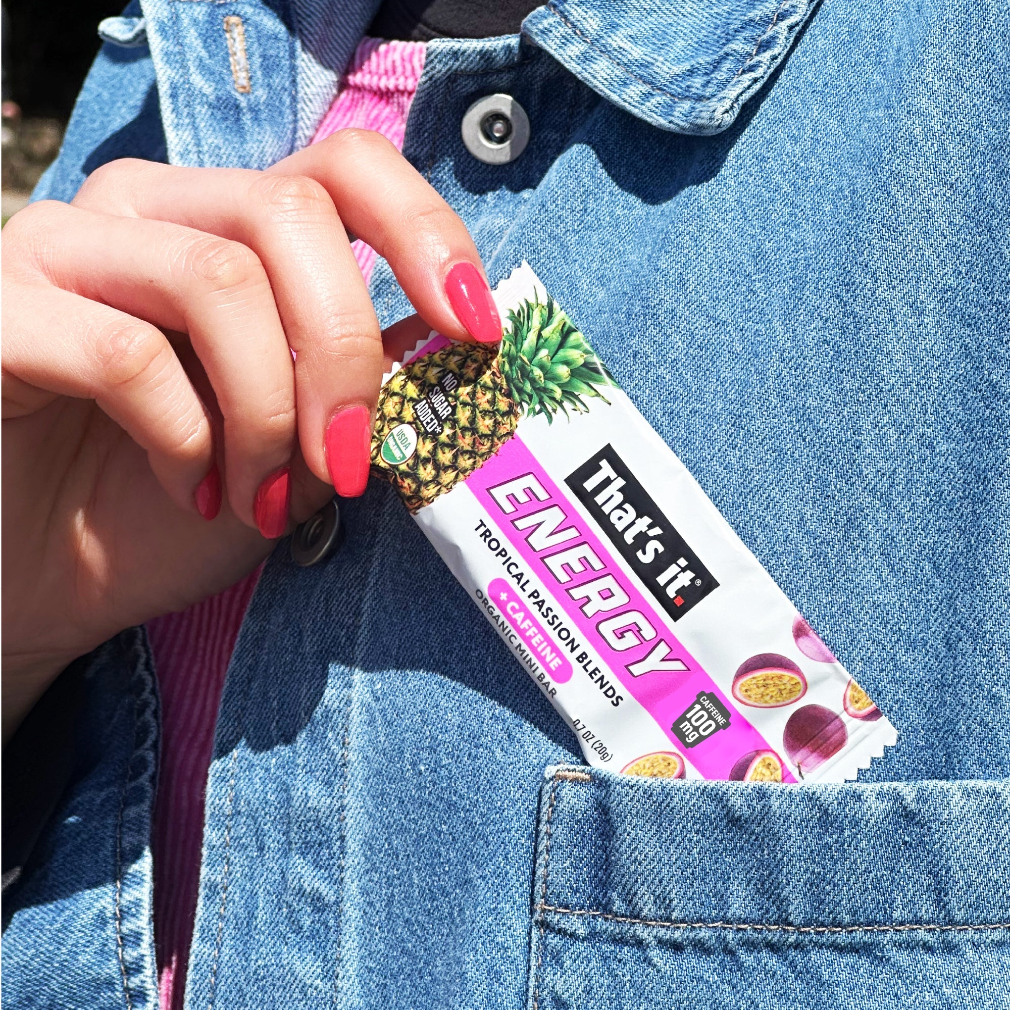 Organic Energy Minis Variety Pack 100mg - Mango Lime, Piña Colada & Tropical Passion (18 Bars)