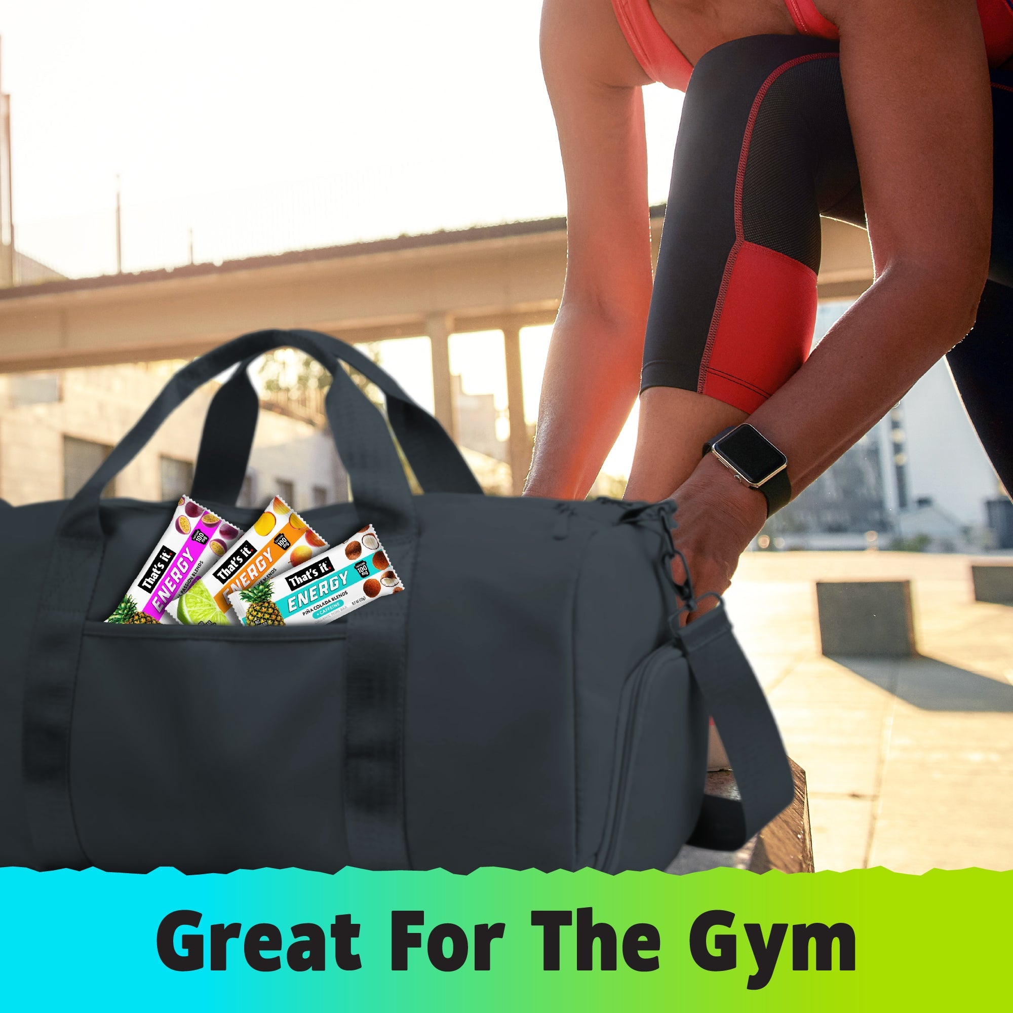 Organic Energy Minis Variety Pack 100mg - Mango Lime, Piña Colada & Tropical Passion (18 Bars)