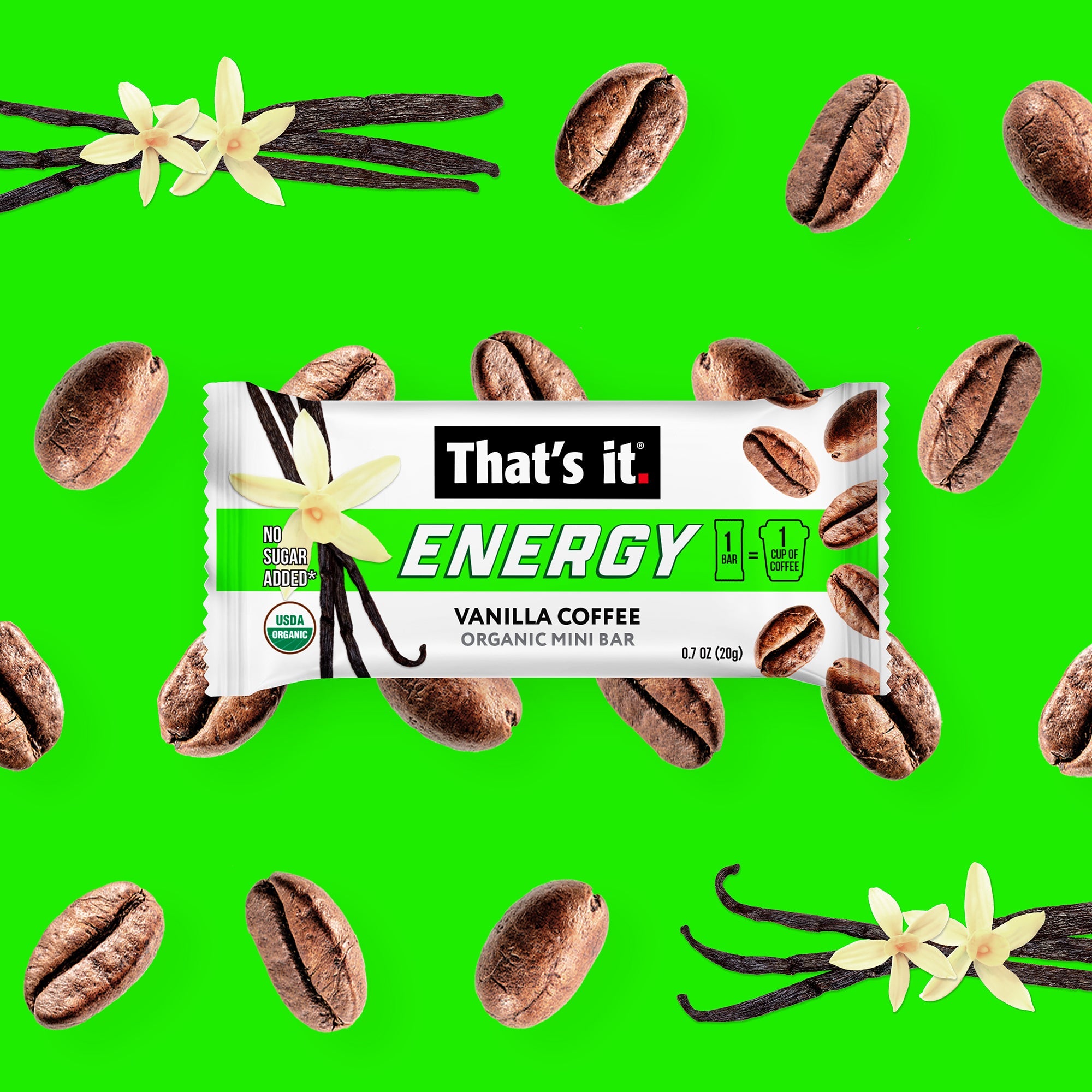 Vanilla Coffee Organic Energy Mini Bars