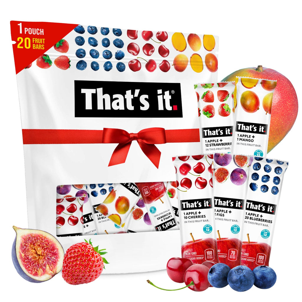Best Sellers Fruit Bar Variety Pack - Blueberry, Cherry, Fig, Mango & Strawberry (20 Bars)