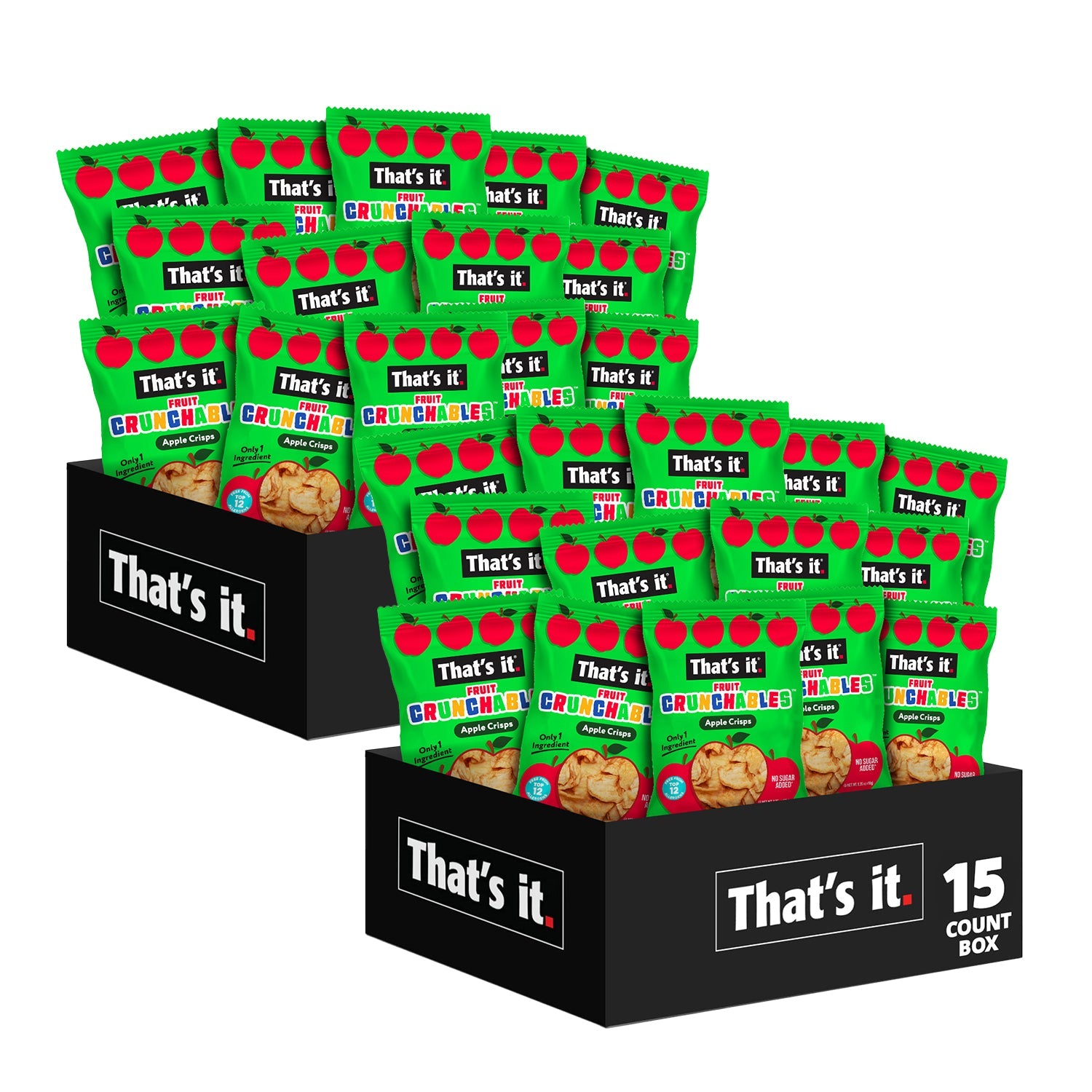 Apple Crisps Fruit Crunchables Bundle Box (30 Packs)