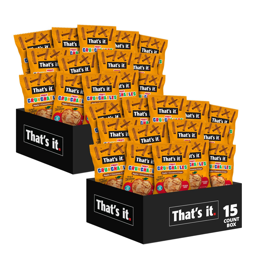 Apple + Cinnamon Crisps Fruit Crunchables Bundle Box (30 Packs)