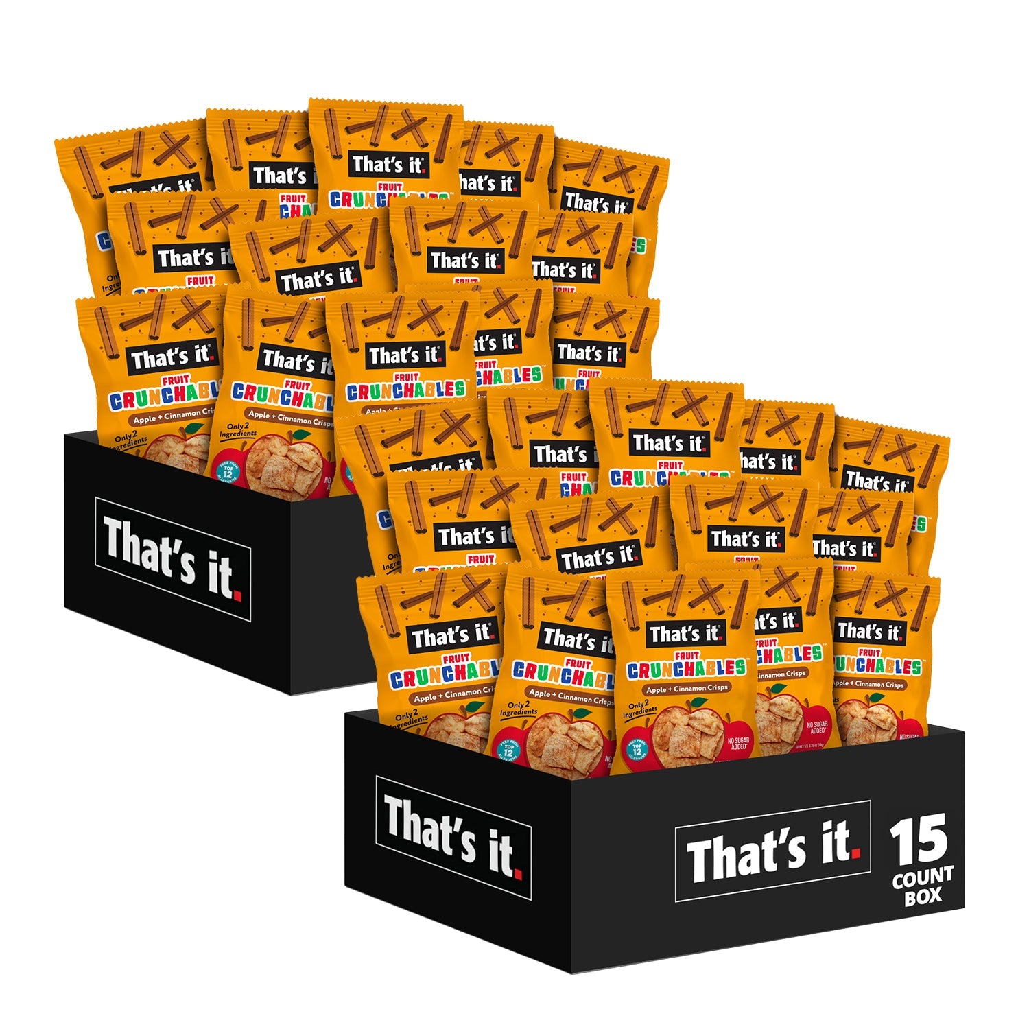 Apple + Cinnamon Crisps Fruit Crunchables Bundle Box (30 Packs)