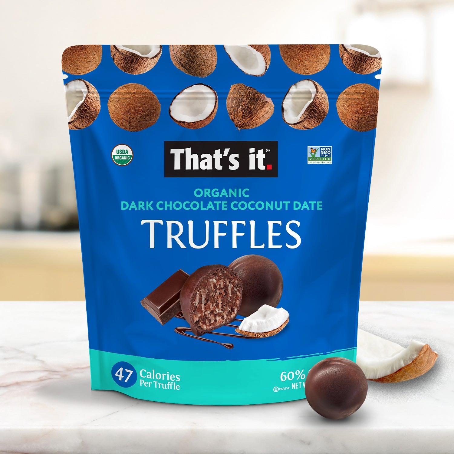 Organic Dark Chocolate Coconut Date Truffles (20 oz)