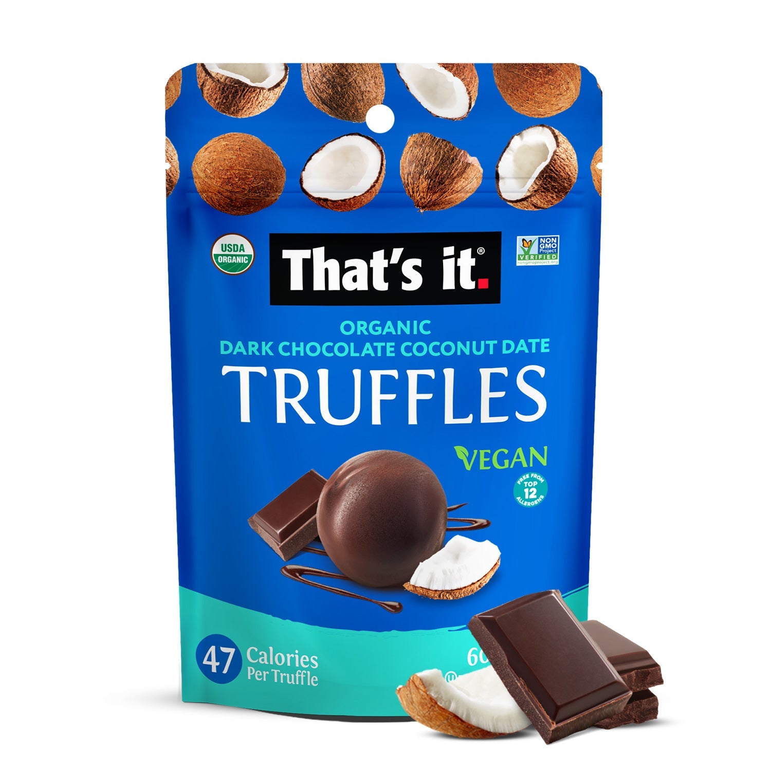 Organic Dark Chocolate Coconut Date Truffles (3 Packs)