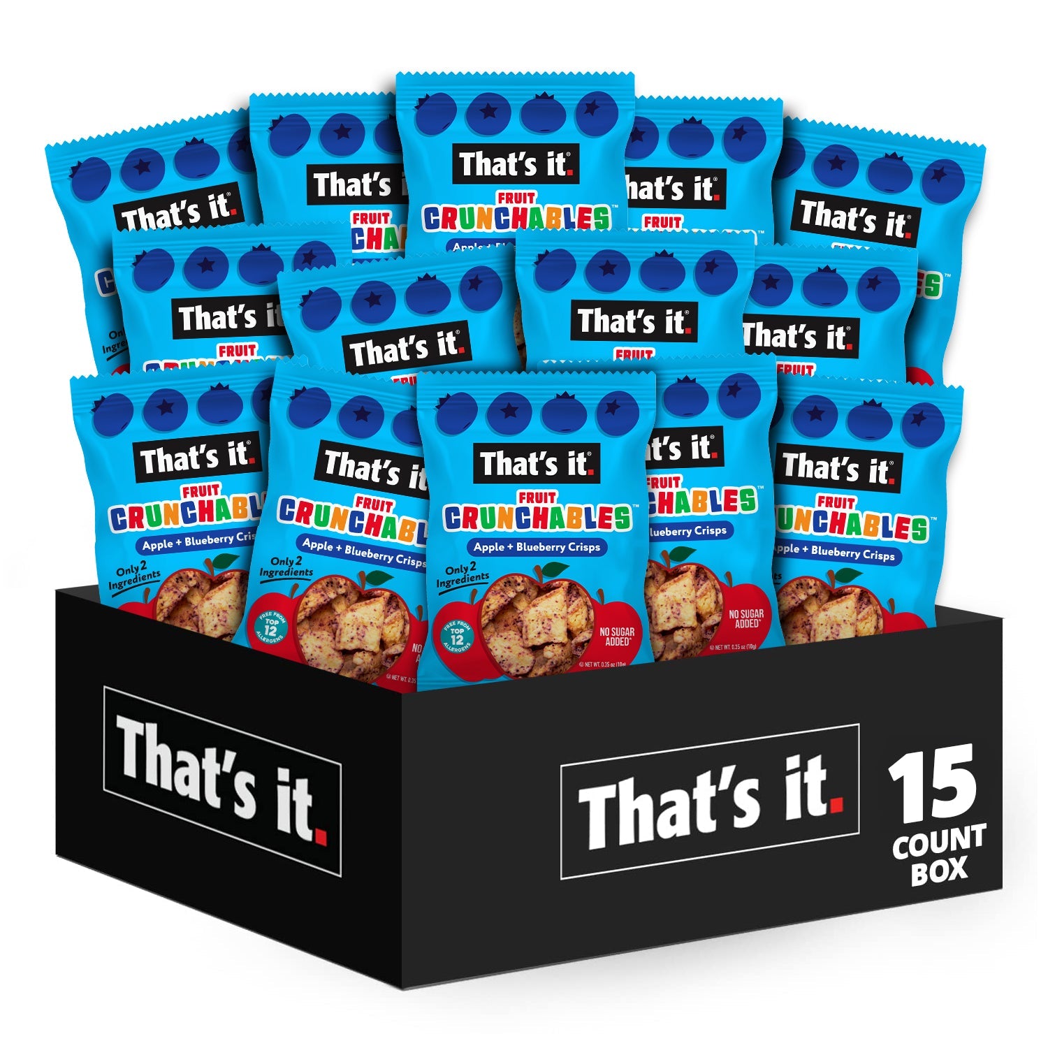 Apple + Blueberry Crisps Fruit Crunchables (15 Packs)