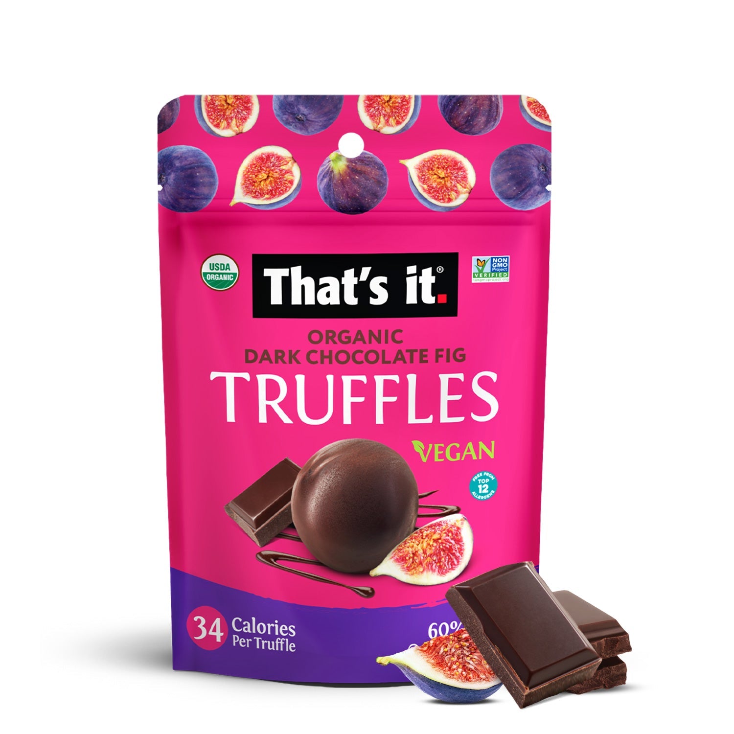 Organic Dark Chocolate Fig Truffles