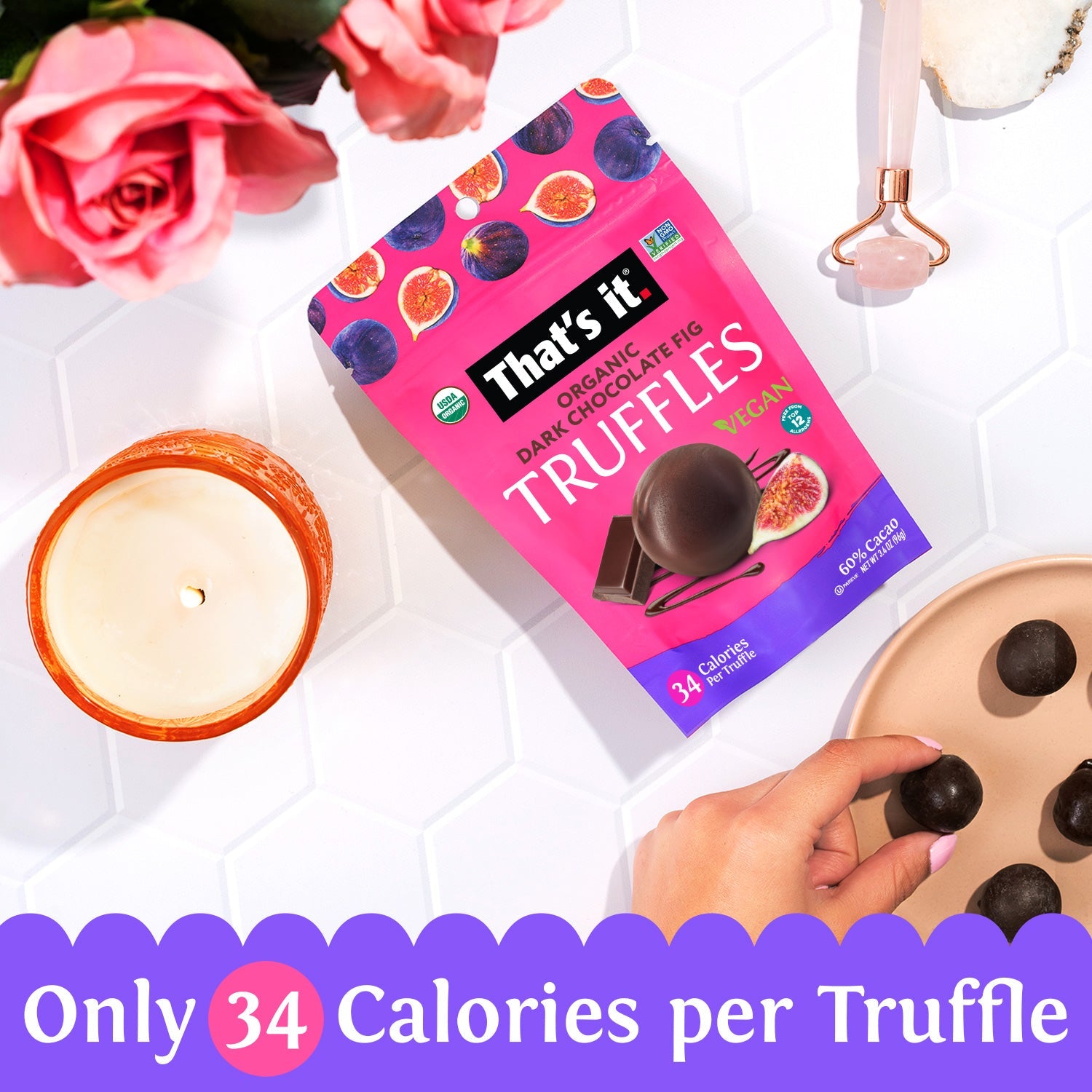 Organic Dark Chocolate Fig Truffles