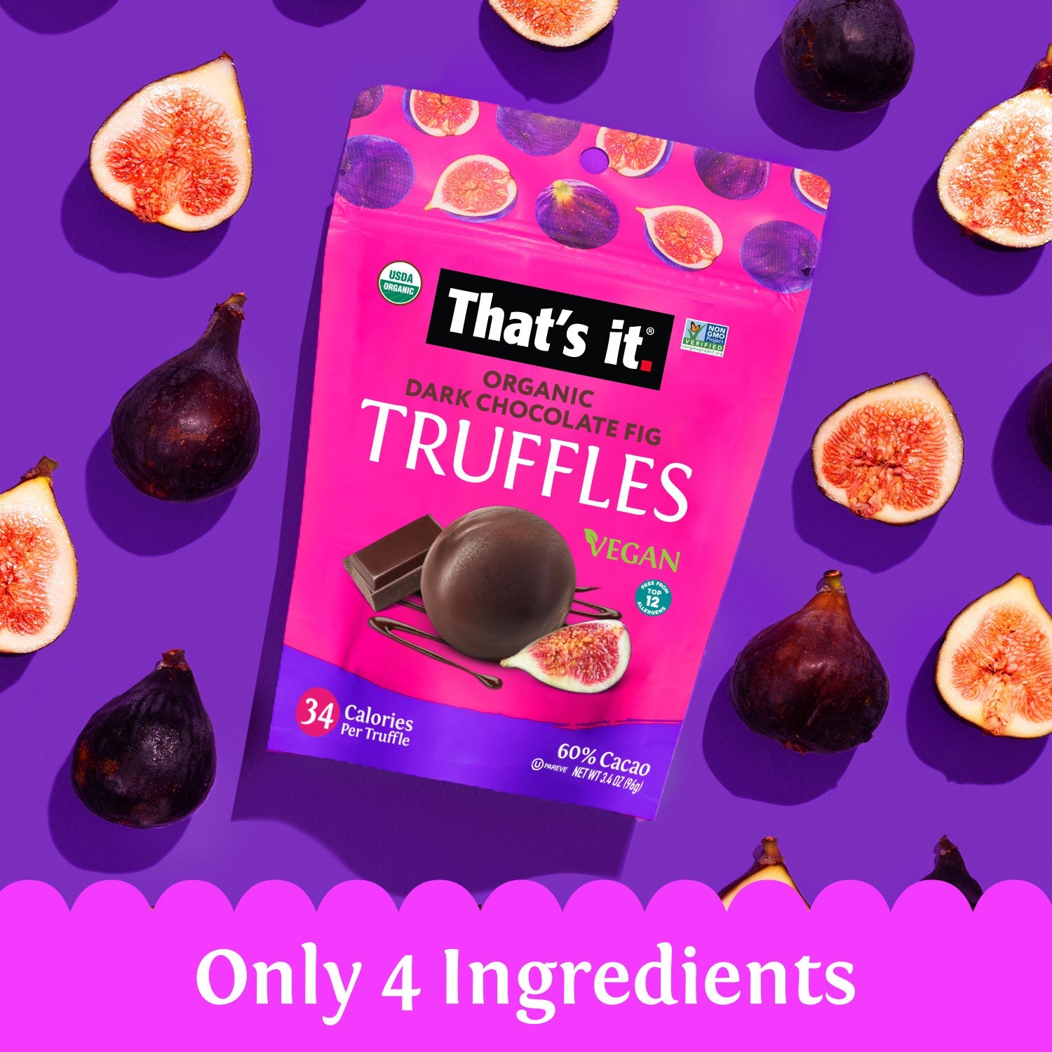 Organic Dark Chocolate Fig Truffles