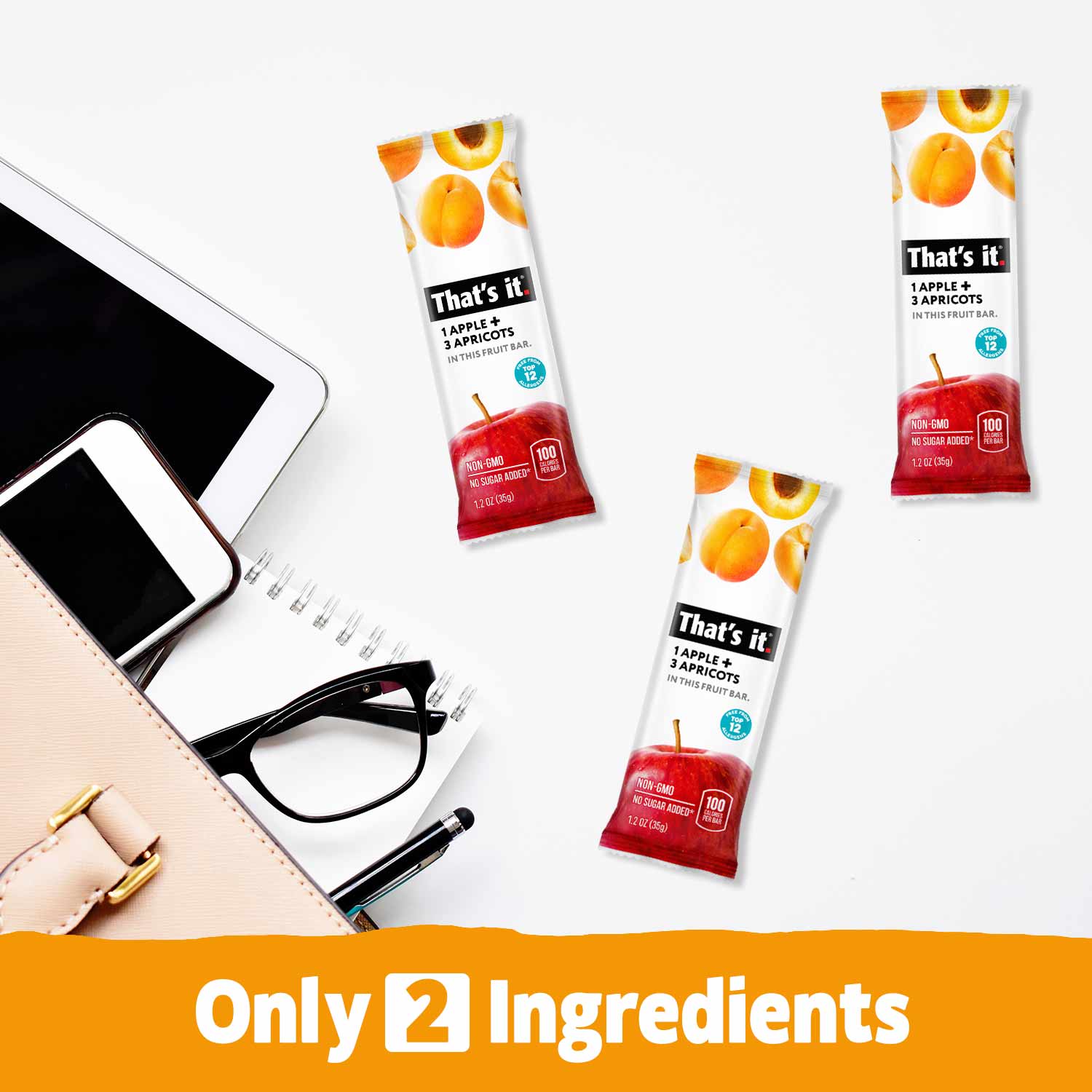 Fruit Bar Variety Pack - Apricot, Pear  & Pineapple (36 Bars)