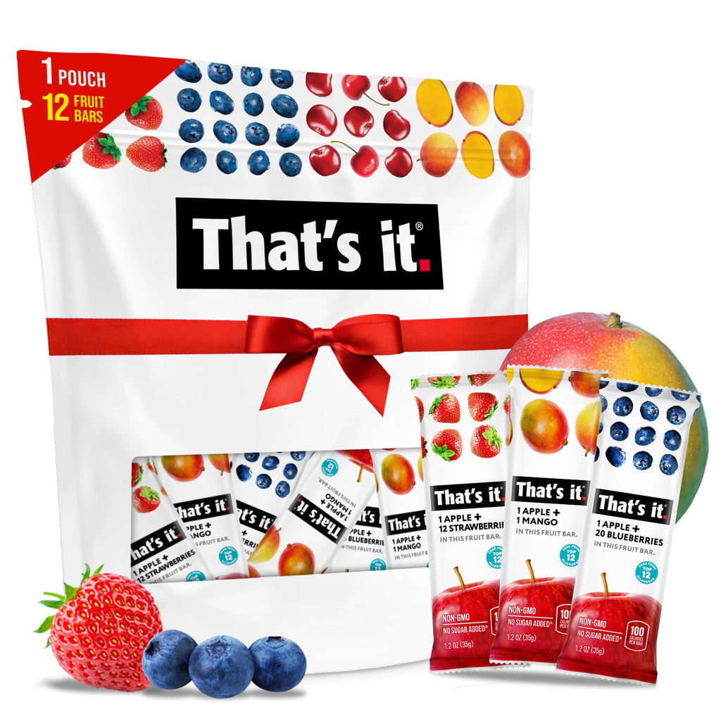 Fruit Bar Variety Pack - Blueberry, Mango & Strawberry (12 Bars)