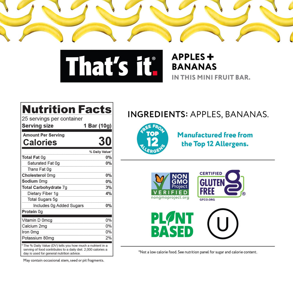 Fun Size Variety Pack - Banana & Cranberry (50 Bars)