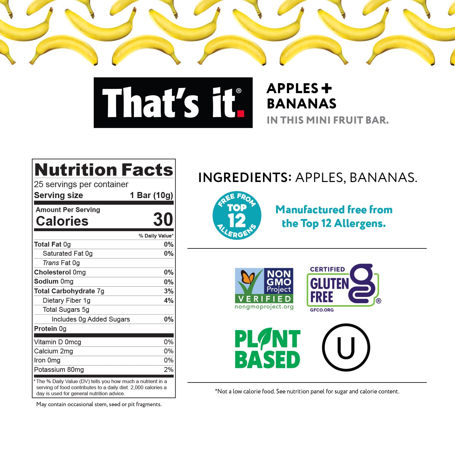 Fun Size Variety Pack - Banana & Cranberry (50 Bars)