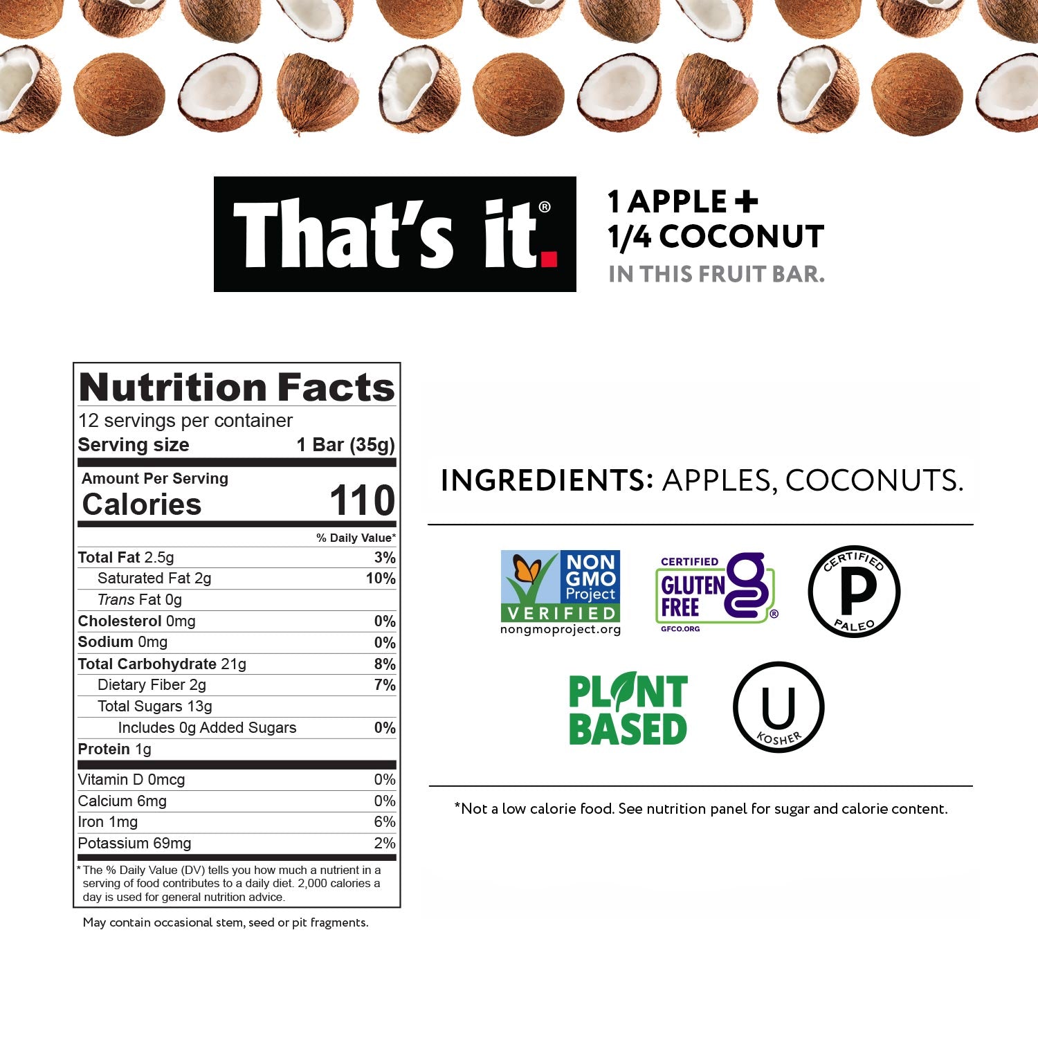 Apple + Coconut Fruit Bars