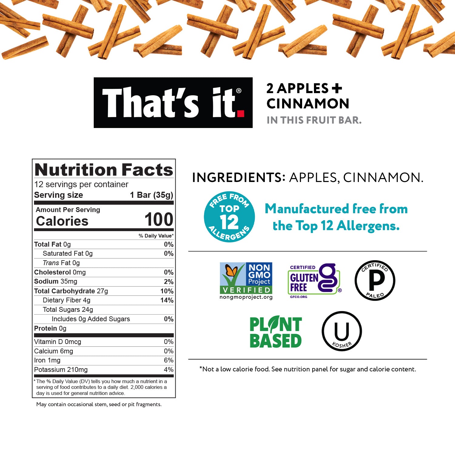 Apple + Cinnamon Fruit Bars