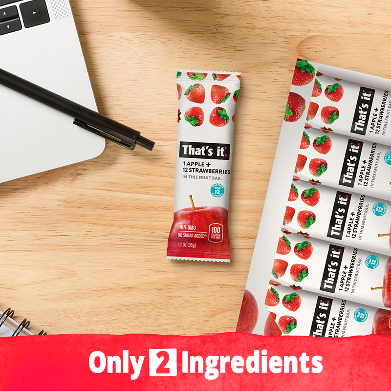 Best Sellers Fruit Bar Variety Pack - Blueberry, Cherry, Fig, Mango & Strawberry (20 Bars)