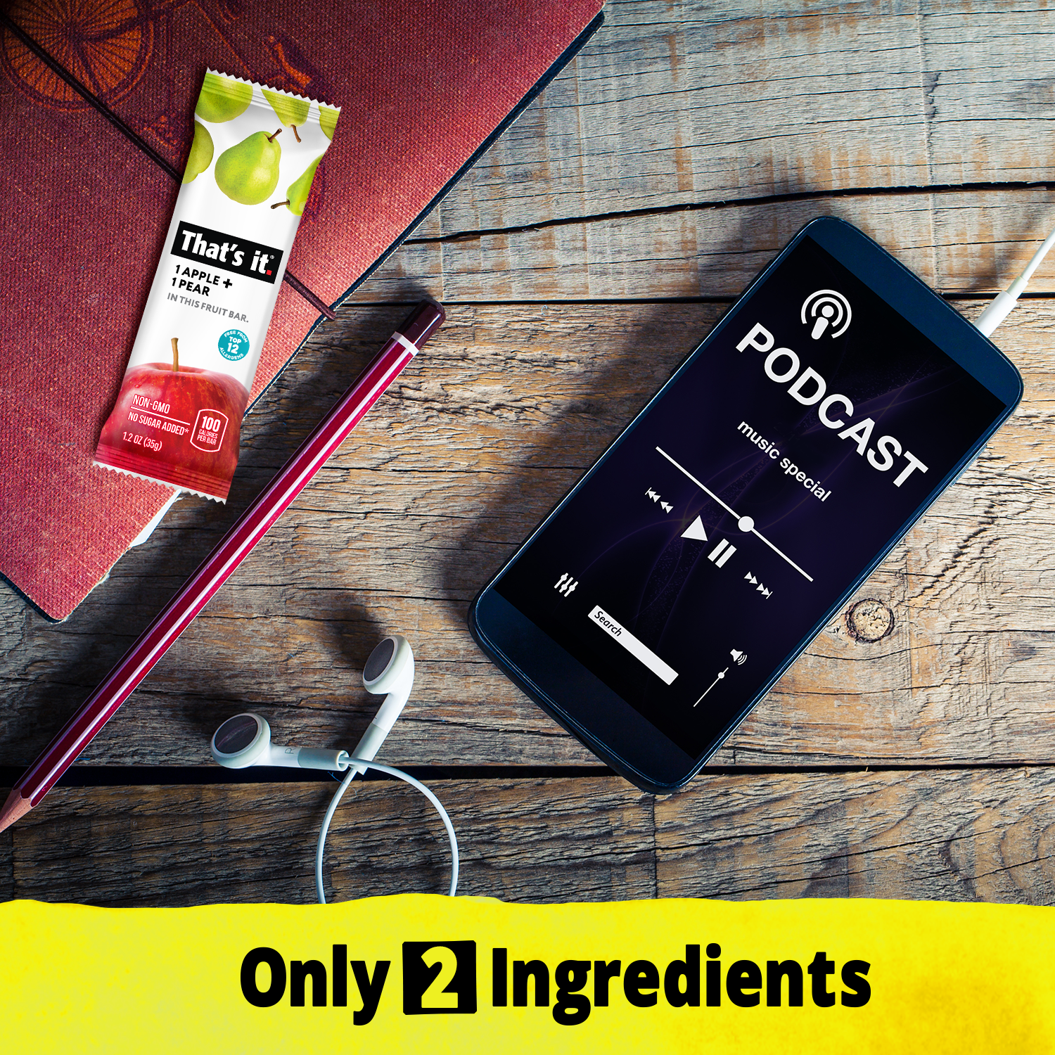 Apple + Pear Fruit Bars