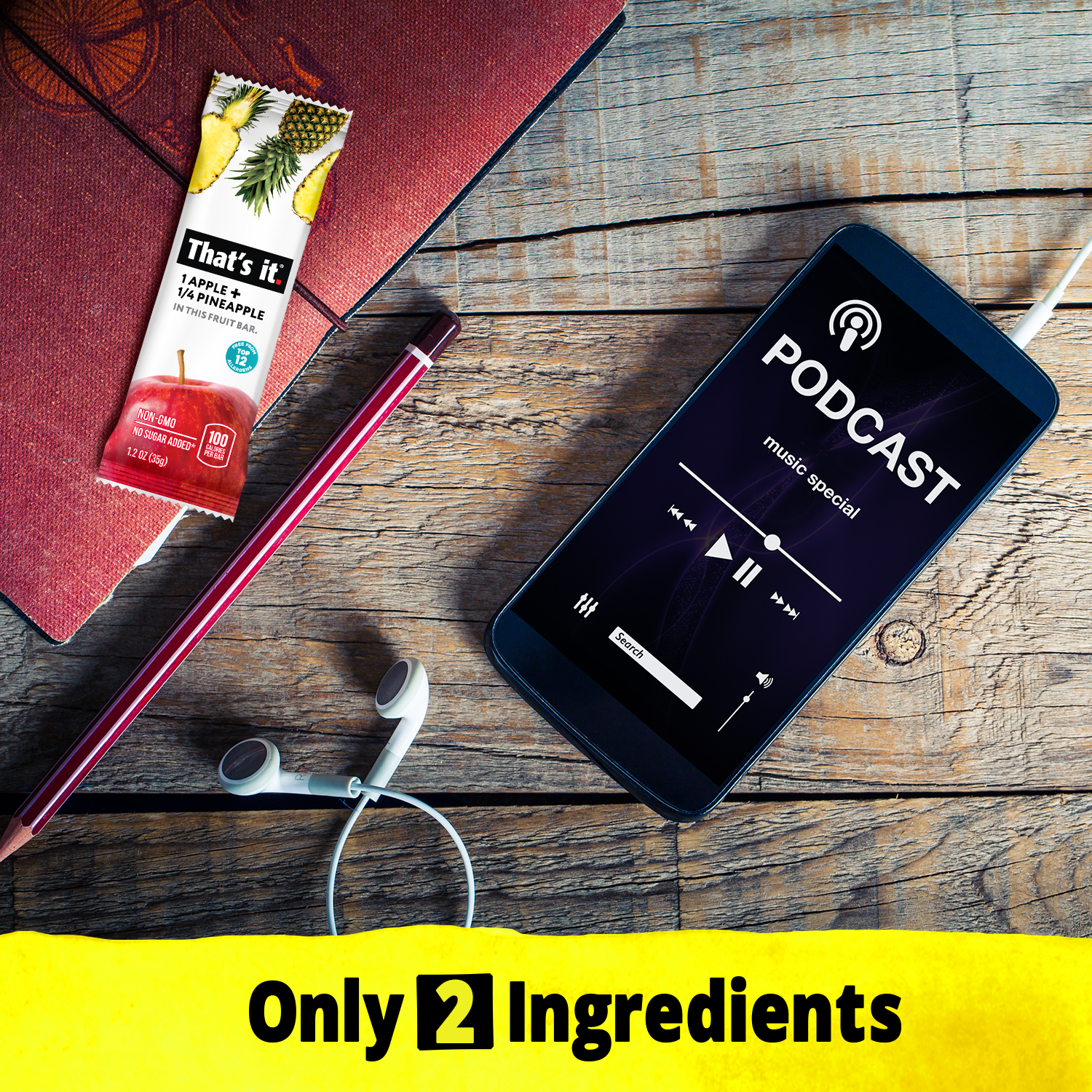 Apple + Pineapple Fruit Bars