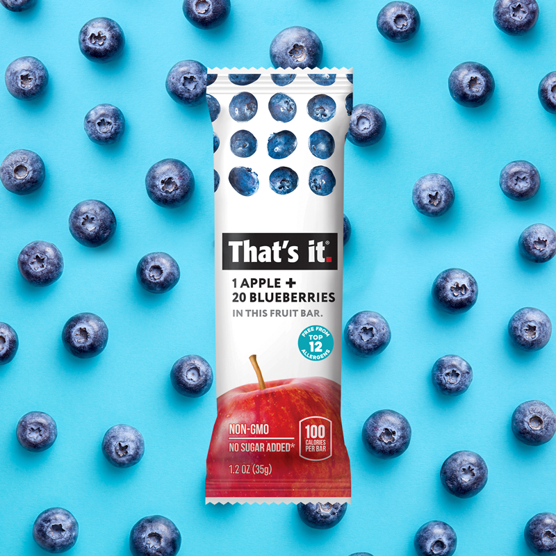 Best Sellers Fruit Bar Variety Pack - Blueberry, Cherry, Fig, Mango & Strawberry (20 Bars)