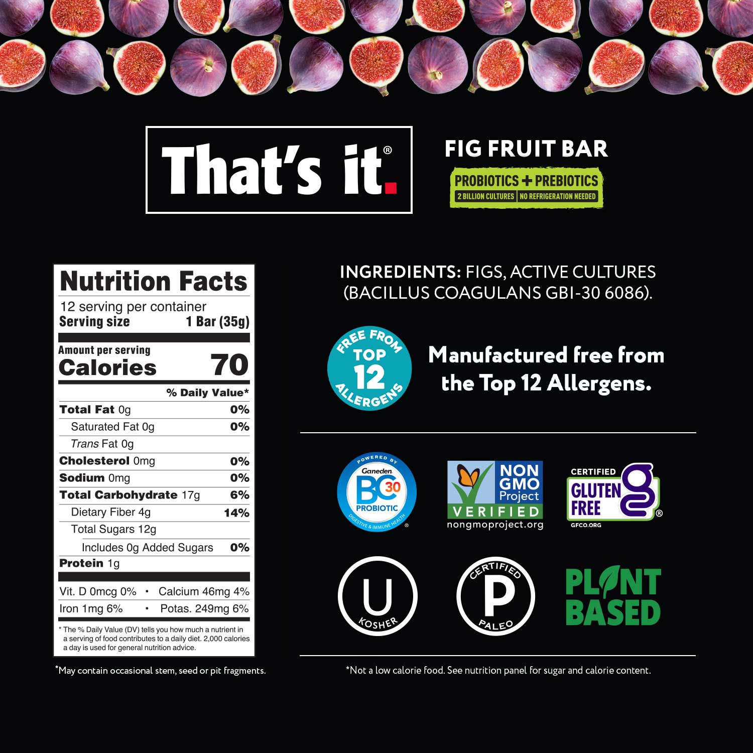 Fig Probiotic Fruit Bars